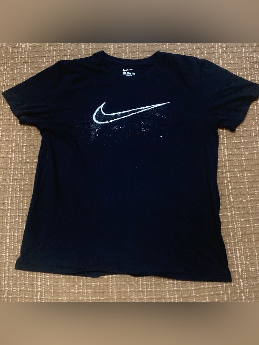 Nike Black Short-Sleeve Tee with White Swoosh